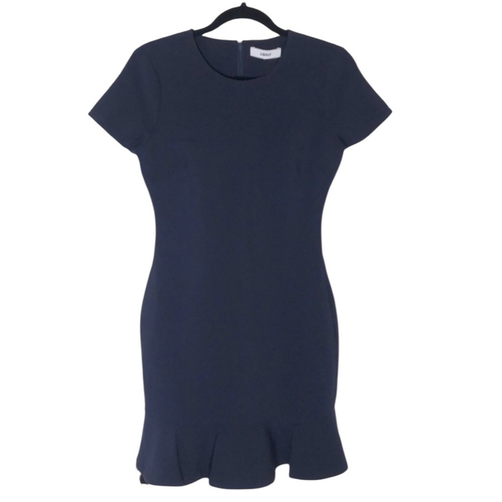 Likely Navy Short Sleeve Fit & Flare Dress | Size 6 excellent condition - Picture 3 of 7
